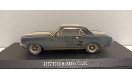 FORD Mustang Coupe 1967 Matte Black (машина Адониса Крида из к/ф ’Крид II’) 1-43 GREENLIGHT 86621, масштабная модель, 1:43, 1/43