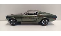 FORD Mustang GT Fastback ’Bullitt’ 1968 Highland Green (из к/ф ’Буллит’) 1-43 GREENLIGHT 84038, масштабная модель, 1:24, 1/24