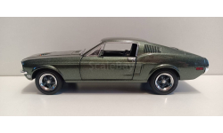 FORD Mustang GT Fastback ’Bullitt’ 1968 Highland Green (из к/ф ’Буллит’) 1-43 GREENLIGHT 84038