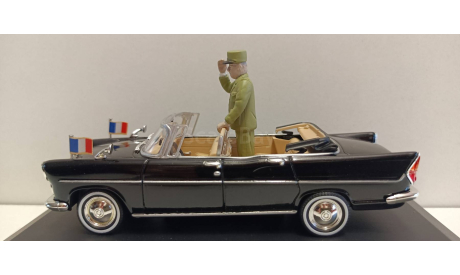 SIMCA V8 Chambord с фигуркой Шарля де Голля 1960  1-43 NOREV 574032, масштабная модель, 1:43, 1/43