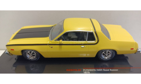 PLYMOUTH Fury Road Runner 1975 Yellow/Black 1-43 ixo CLC541, масштабная модель, scale43