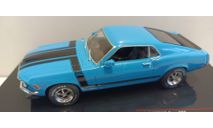 FORD Mustang Boss 302 1970 Blue 1-4 ixo CLC569, масштабная модель, 1:43, 1/43