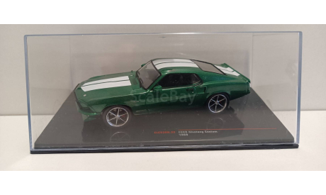 FORD Mustang Custom 1969 Green Metallic/White 1-43 ixo CLC530, масштабная модель, 1:43, 1/43