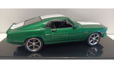 FORD Mustang Custom 1969 Green Metallic/White 1-43 ixo CLC530, масштабная модель, 1:43, 1/43