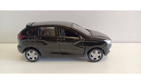 Lada Xray (открыв. двери, черный) инерц, 12см техно парк, масштабная модель, ВАЗ