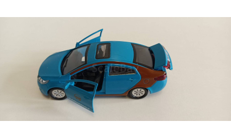 Kia Rio Каршеринг, (двери, багаж,) инерц, 12см техно парк, масштабная модель