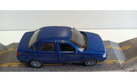 LADA 110 (открыв. двери, синяя) инерц., 12см техно парк, масштабная модель, ВАЗ