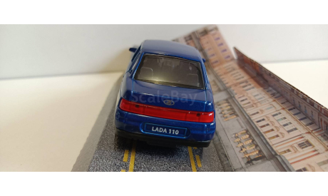 LADA 110 (открыв. двери, синяя) инерц., 12см техно парк, масштабная модель, ВАЗ