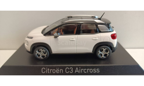 CITROEN C3 Aircross (кроссовер) 2017 Pearl White/Black 1-43 norev 155327, масштабная модель, scale43, Citroën