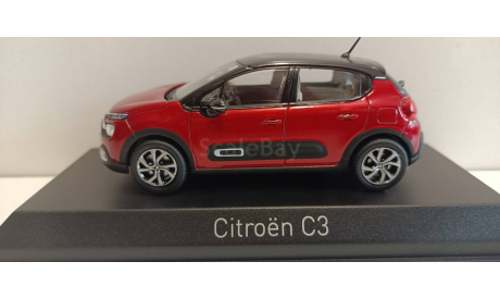 CITROEN C3 (рестайлинг) 2020 Red Metallic/Black 1-43 norev 155263, масштабная модель, Citroën, 1:43, 1/43