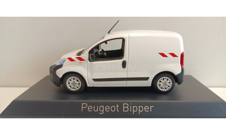 PEUGEOT Bipper 2009 White with Red Striping 1-43 norev 479868, масштабная модель, 1:43, 1/43