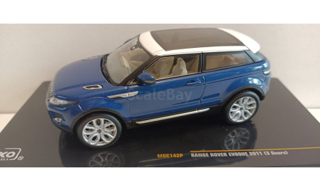 RANGE ROVER EVOQUE (3 двери) 2011 Baltic Blue and White 1-43 ixo MOC142, масштабная модель, scale43