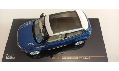 RANGE ROVER EVOQUE (3 двери) 2011 Baltic Blue and White 1-43 ixo MOC142, масштабная модель, scale43