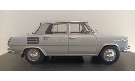 SKODA 1000 MB 1965 Light Grey  1-24  WHITEBOX  WB124097, масштабная модель, Škoda, 1:24, 1/24