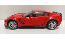 CHEVROLET Corvette Z06 Coupe 2019 Torch Red 1-24 GREENLIGHT 18251, масштабная модель, 1:24, 1/24