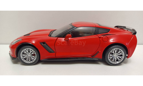 CHEVROLET Corvette Z06 Coupe 2019 Torch Red 1-24 GREENLIGHT 18251, масштабная модель, 1:24, 1/24