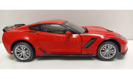 CHEVROLET Corvette Z06 Coupe 2019 Torch Red 1-24 GREENLIGHT 18251, масштабная модель, 1:24, 1/24