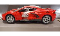 CHEVROLET Corvette C8 Stingray Coupe Indianapolis 500 Official Pace Car 2020 1-24 GREENLIGHT 18258, масштабная модель, 1:24, 1/24