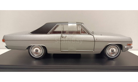 OPEL Diplomat A V8 Coupe 1965 Silver/Black 1-24 WHITEBOX WB124082, масштабная модель, 1:24, 1/24