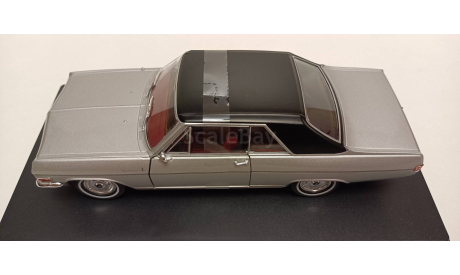 OPEL Diplomat A V8 Coupe 1965 Silver/Black 1-24 WHITEBOX WB124082, масштабная модель, 1:24, 1/24