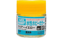 Н91 краска акриловая прозрачный желтый глянцевый 10мл