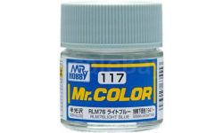 C117 краска эмалевая голубой полуматовый 10мл