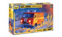 уаз 3909 пожарная служба 1-43 звезда 43001 Д, сборная модель автомобиля, 1:43, 1/43