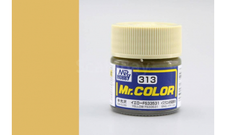 С 313 краска эмалевая желтый полуматовый, фототравление, декали, краски, материалы, MR.HOBBY