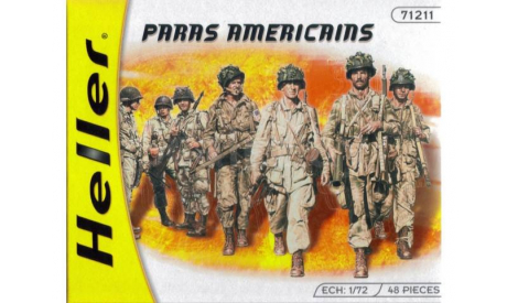 PARAS AMERICAINS, миниатюры, фигуры, HELLER, 1:72, 1/72