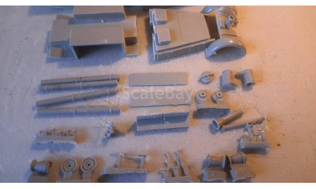 кит надстройка пожарная МАЗ-200 3-х окон. кабина, сборная модель автомобиля, scale43