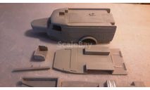 кит надстройка пожарная маз-200 короткая база, сборная модель автомобиля, scale43