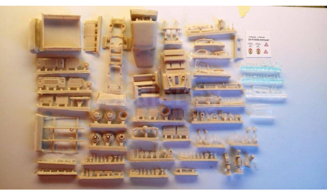 кит ГАЗ-52-53 двухр. каб.вар. 1, сборная модель автомобиля, scale43