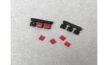 Фонари ФП-115 красные (набор из 6 штук), запчасти для масштабных моделей, ПАЗ, MAX-MODELS, scale43