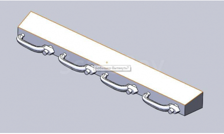Ручки ЗИЛ-130 (комплект из 2 штук), запчасти для масштабных моделей, MAX-MODELS, scale43