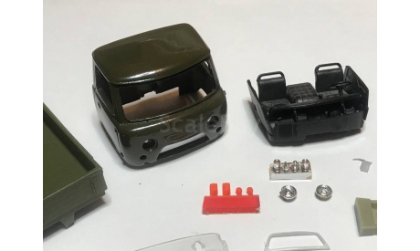 КИТ УАЗ-452Д с окрашенными кабиной и кузовом, запчасти для масштабных моделей, Max-Models, scale43