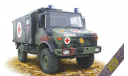 Unimog U1300L 4x4 КУНГ медицинский/командный, сборная модель автомобиля, ACE, scale72