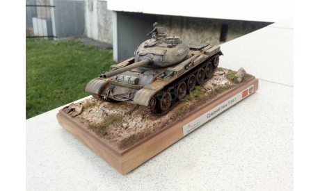 Диорама с танком Т-54-1, масштабная модель, 1:43, 1/43, Автомобиль в деталях (by SSM)