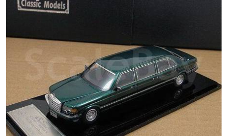 Mercedes-Benz 560 SEL (6-door) Stretch Limousine - green (L.E.85pcs), масштабная модель, Classic Model, scale43