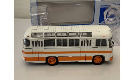 ПАЗ-672М бело-оранжевый 1:43 Советский автобус, масштабная модель, scale43