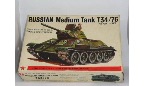 Т-34/76, 1/48, Bandai, сборные модели бронетехники, танков, бтт, scale48