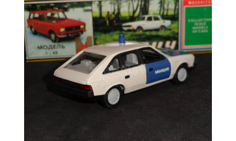 Москвич 2141 ГАИ Милиция, 1991 г., масштабная модель, Агат/Моссар/Тантал, scale43