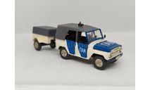 УАЗ 469 ГАИ с прицепом, масштабная модель, Агат/Моссар/Тантал, scale43