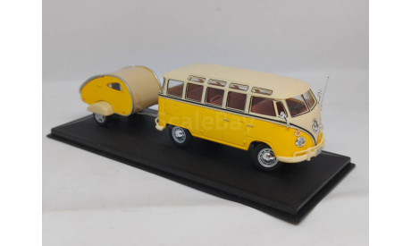 VW Bus Samba с прицепом, Cararama, масштабная модель, Volkswagen, Bauer/Cararama/Hongwell, 1:43, 1/43