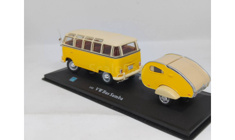 VW Bus Samba с прицепом, Cararama, масштабная модель, Volkswagen, Bauer/Cararama/Hongwell, 1:43, 1/43