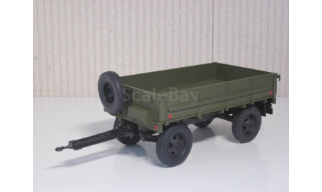 С 1 рубля. Прицеп 2-ПН-2 (с дугами и тентом), масштабная модель, DiP Models, 1:43, 1/43