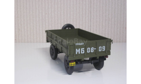 С 1 рубля. Прицеп 2-ПН-2 (с дугами и тентом), масштабная модель, DiP Models, 1:43, 1/43