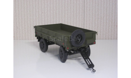 С 1 рубля. Прицеп 2-ПН-2 (с дугами и тентом), масштабная модель, DiP Models, 1:43, 1/43