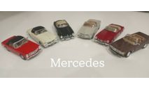Mercedes 190sl  280sl  560sl  190sl  300sl  280sl, масштабная модель, Mercedes-Benz, Bauer/Cararama/Hongwell, 1:43, 1/43