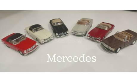 Mercedes 190sl  280sl  560sl  190sl  300sl  280sl, масштабная модель, Mercedes-Benz, Bauer/Cararama/Hongwell, 1:43, 1/43