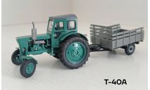 Т-40А с прицепом, масштабная модель трактора, Hachette, scale43